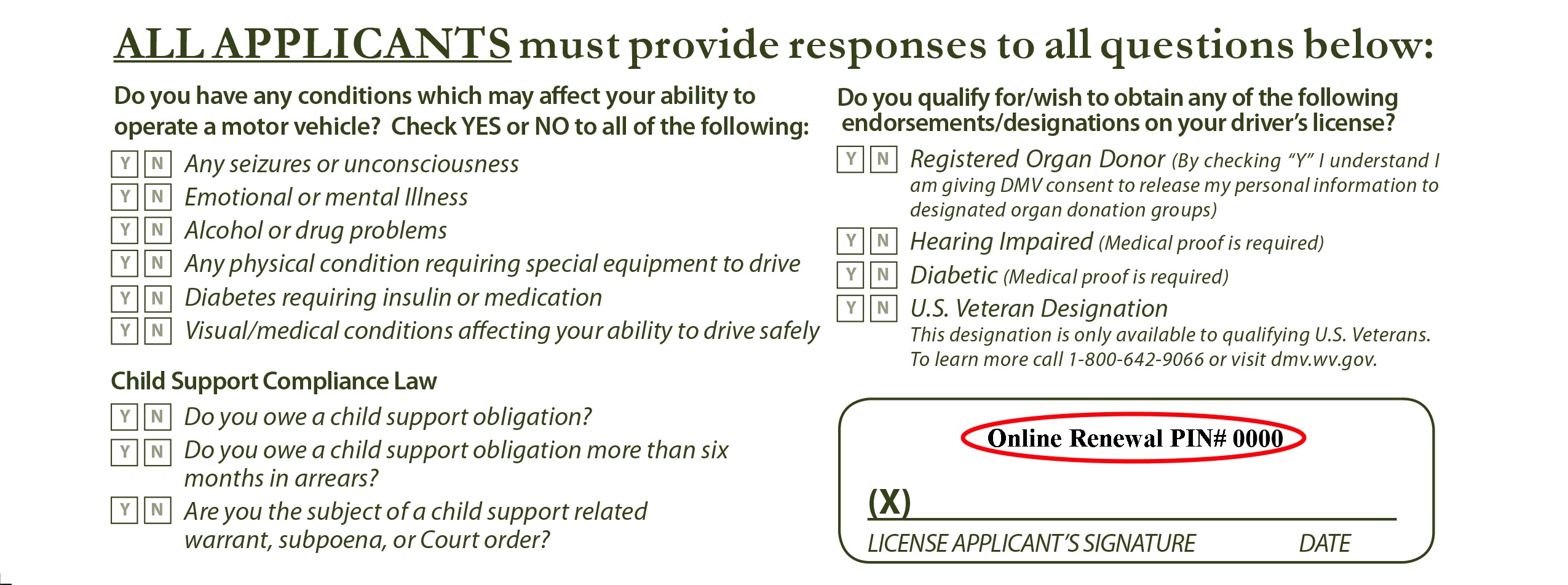 Driver License and Renewals