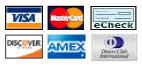 Payment Methods: Visa, Master Card, Discover, AMEX, eCheck, Driver's Club